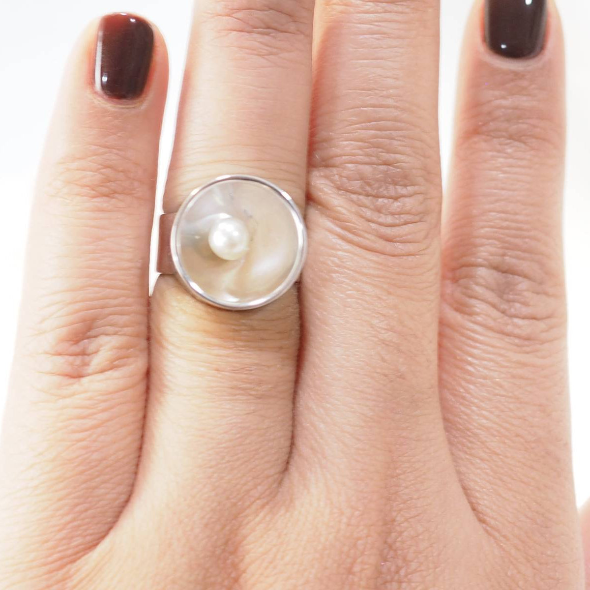 Ring DINH VAN in white gold and pearl