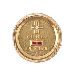 Bague AUGIS d’amour en or jaune et rubis synthétique