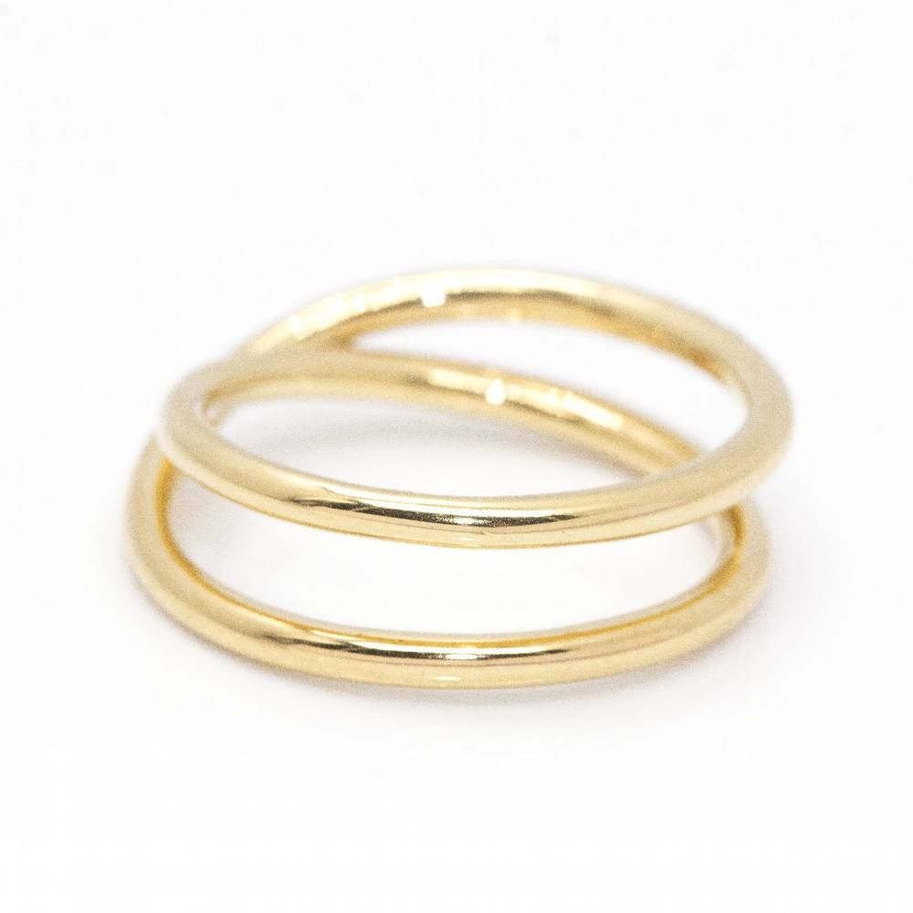 Ring HOPE in yellow gold and diamonds