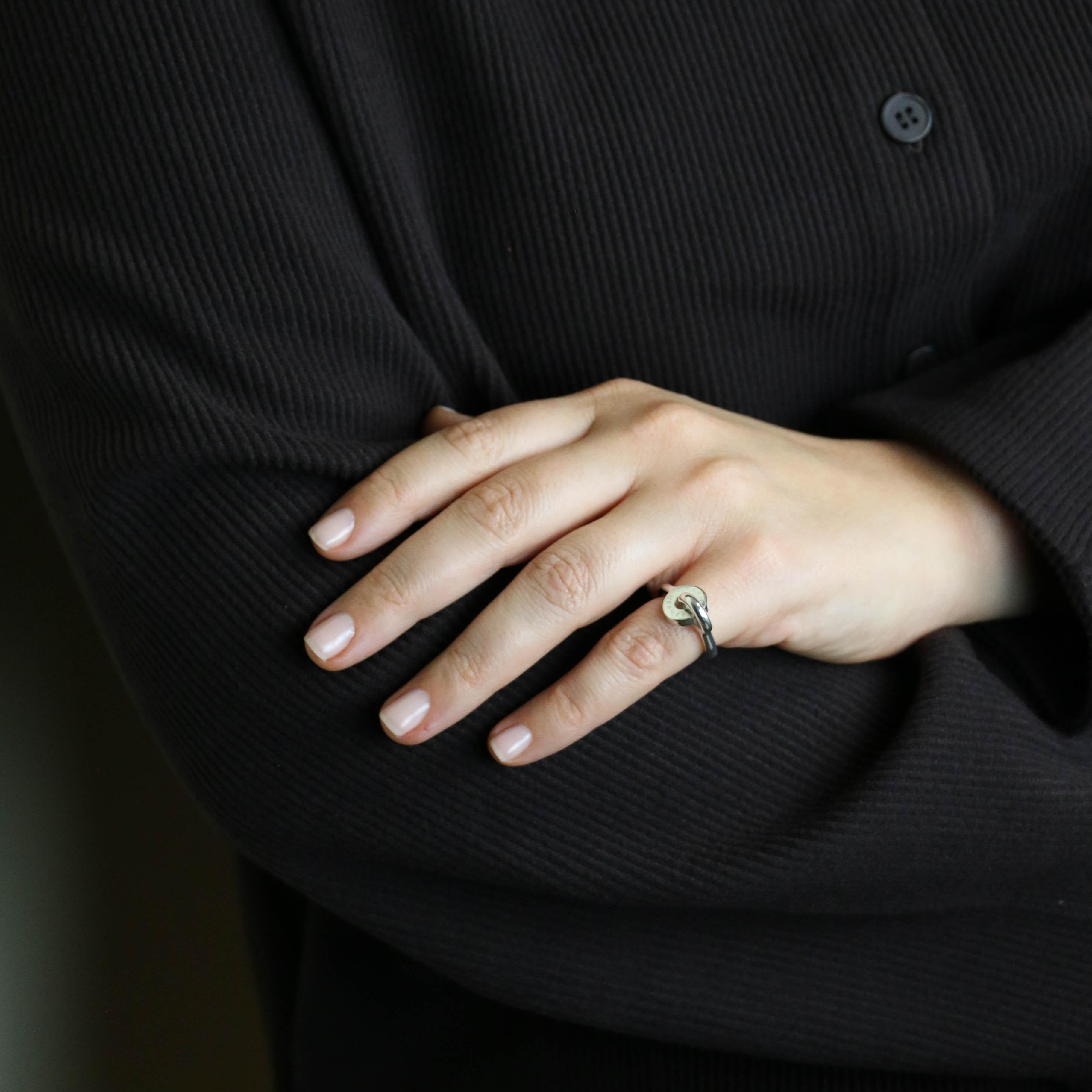Bague HERMÈS "Voltige" en argent