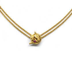 Sautoir Pendentif - Or et Rubis