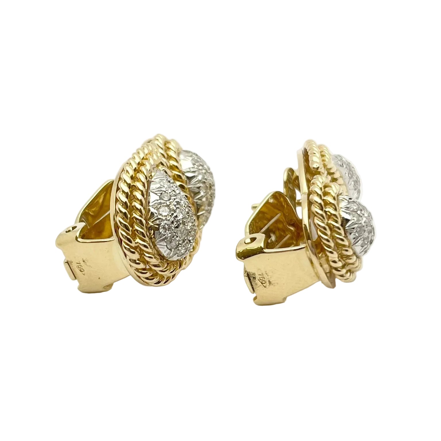 Orecchini oro 18KT con diamanti naturali