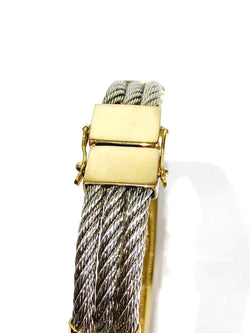 Bracelet at yellow gold and silver