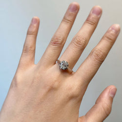 Solitaire - Platine Et Diamant