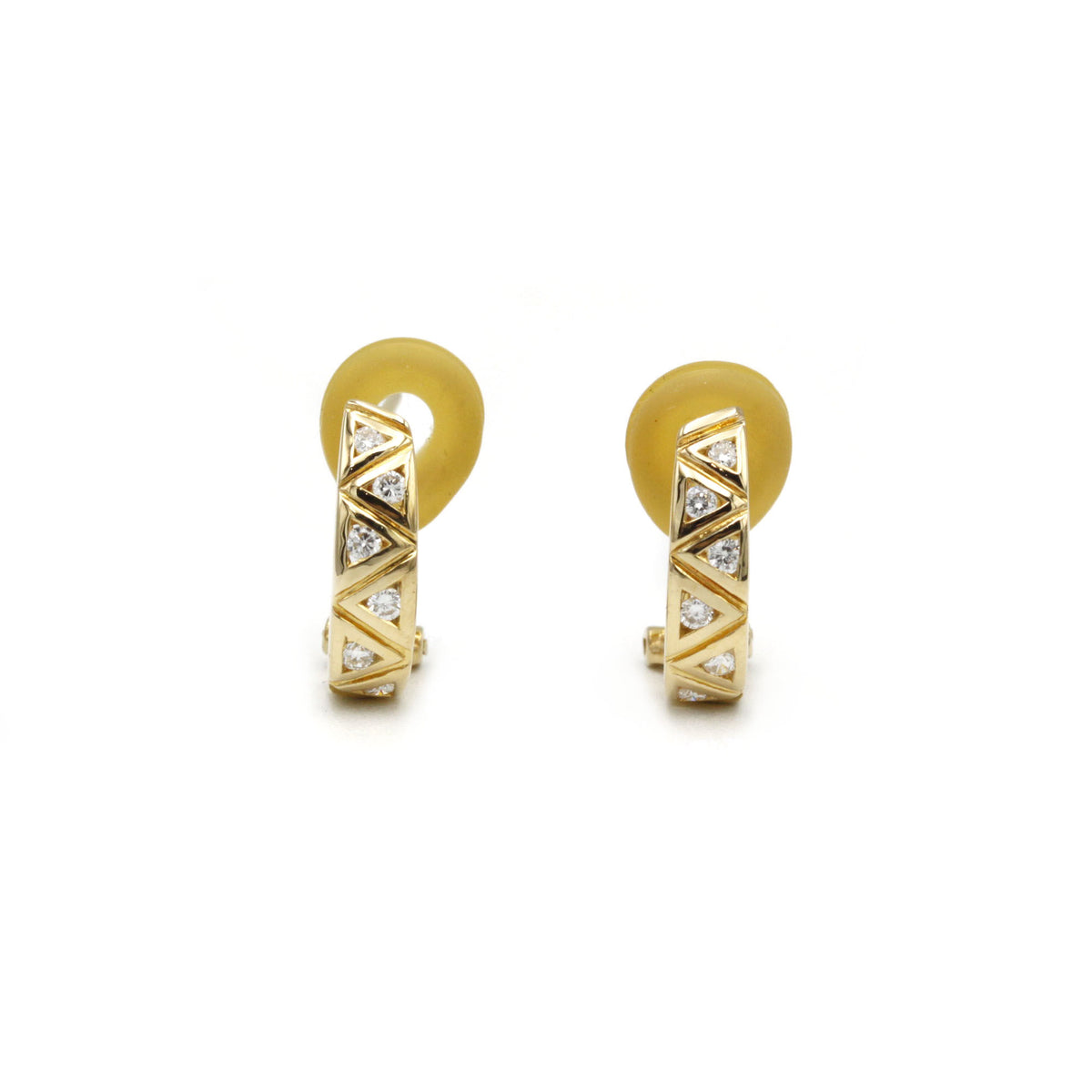 Boucles D'Oreilles - Or Et Diamants