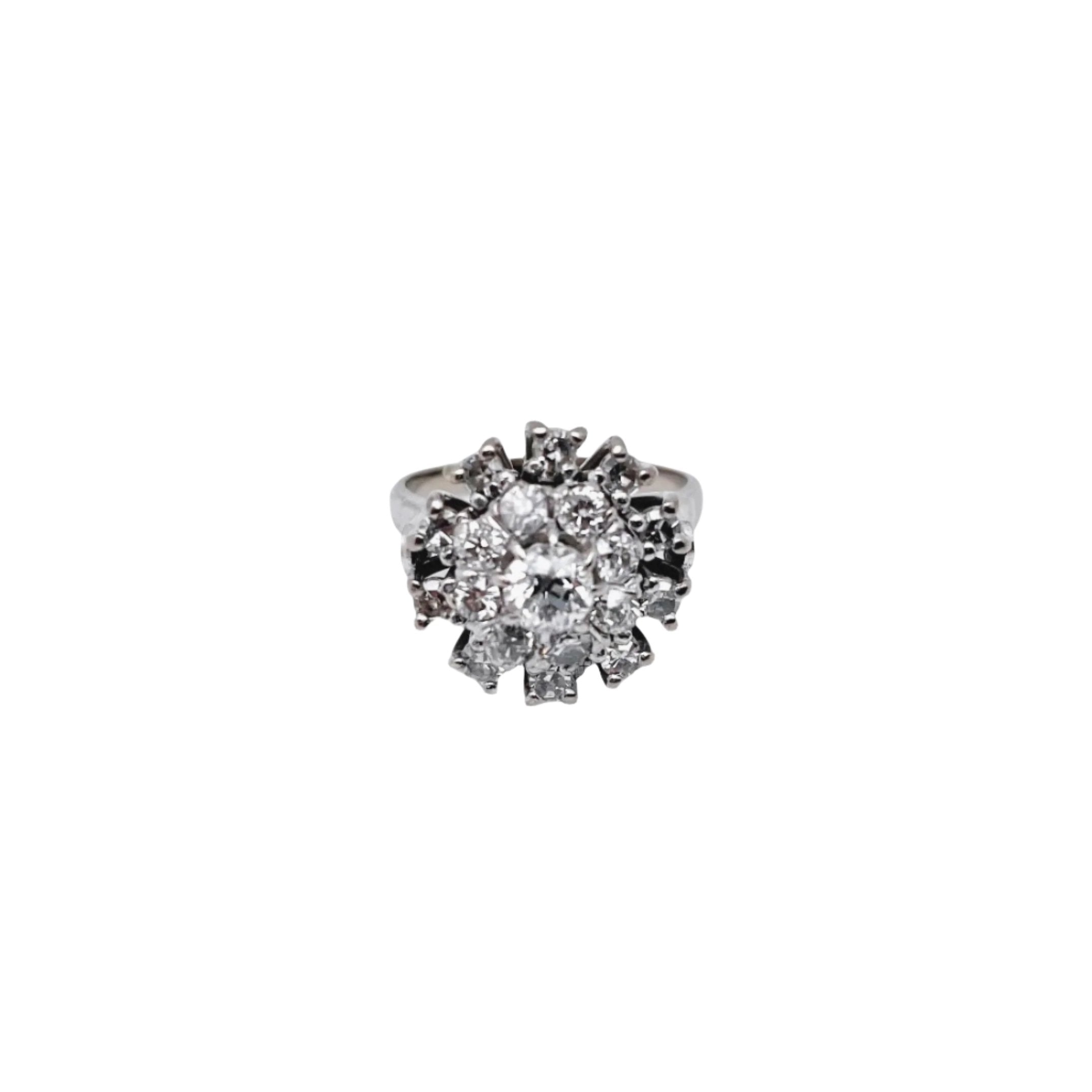 bague marguerite en diamants