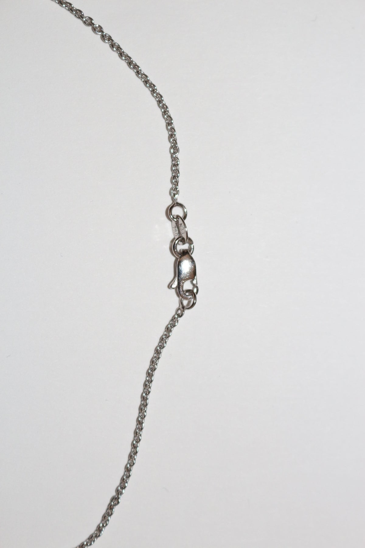 White Gold Sapphire Cross Necklace