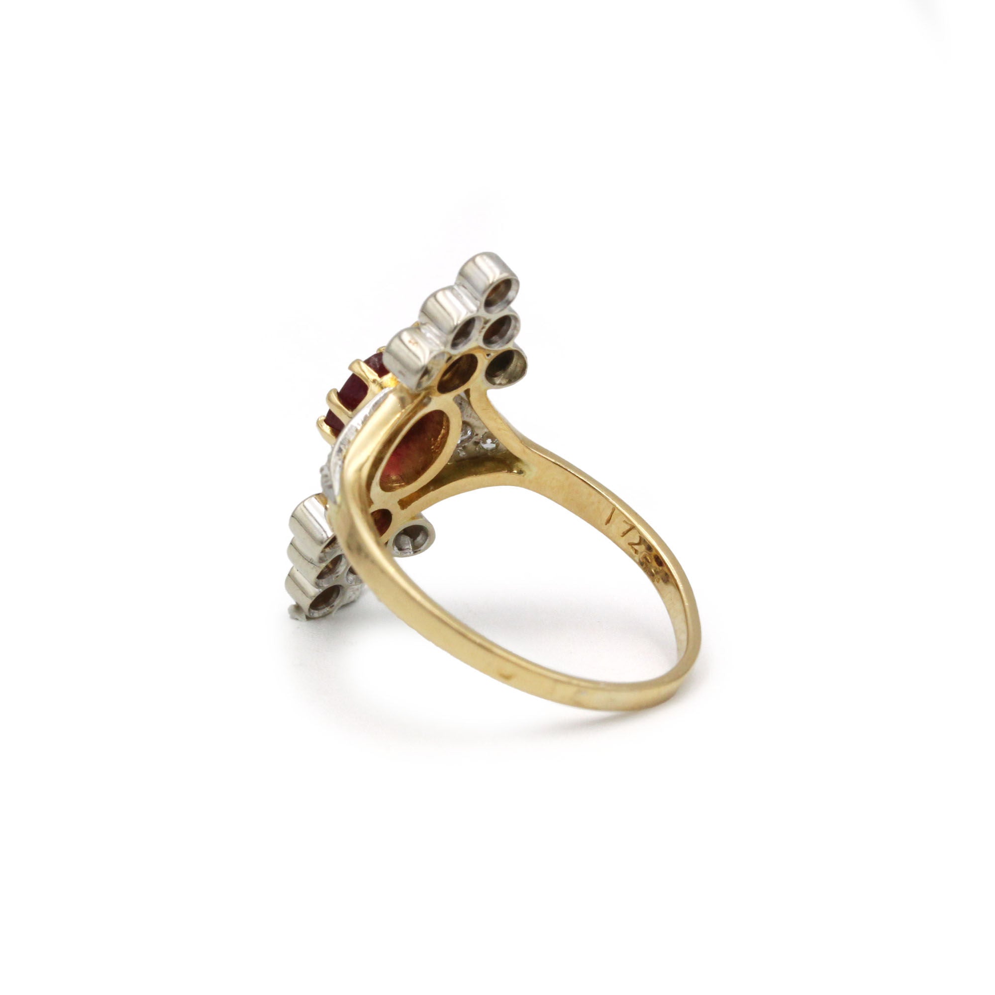 Bague en or et diamants rubis