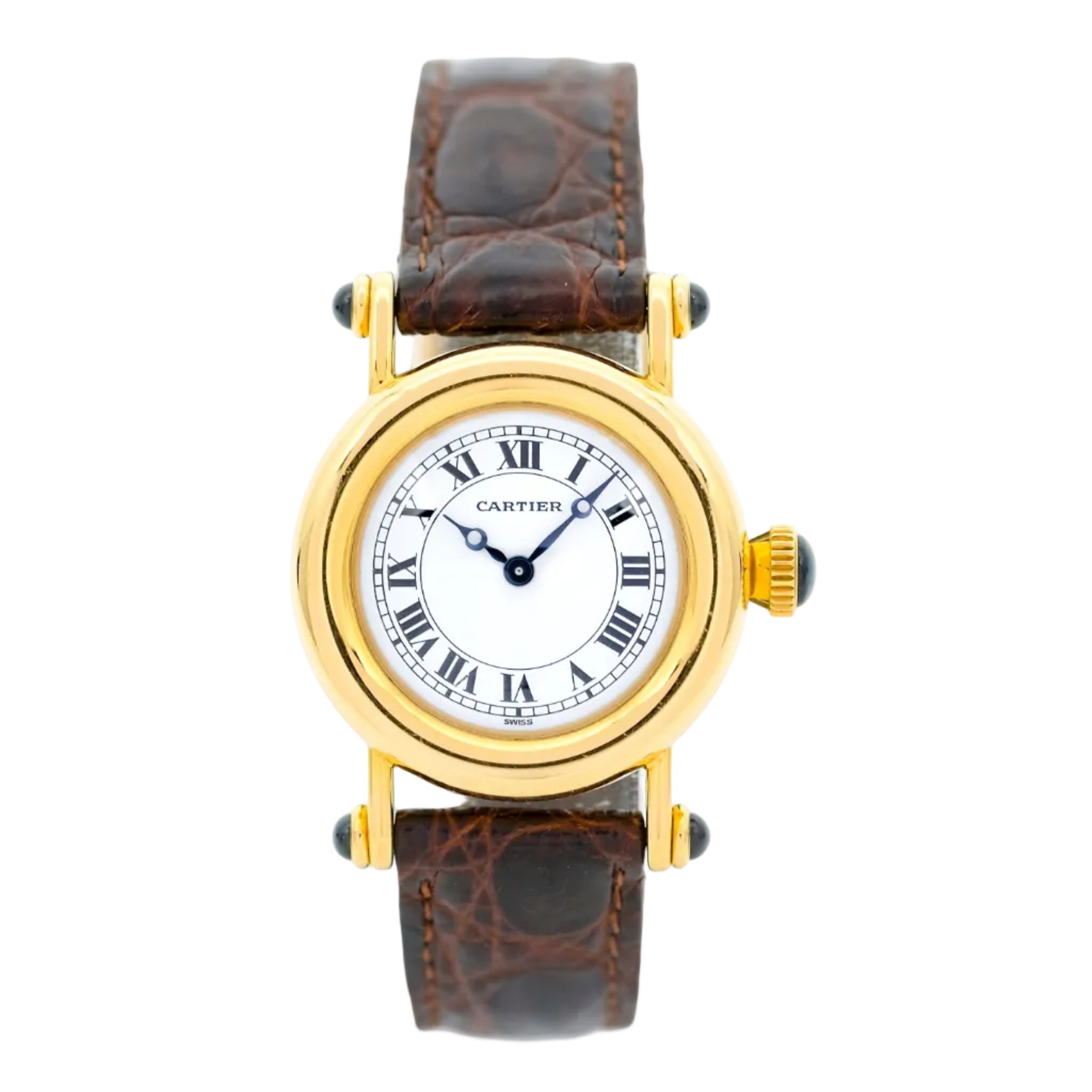 Montre CARTIER Diabolo en or jaune et saphir