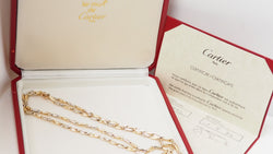 Collier Sautoir Cartier en or jaune grain d' avoine