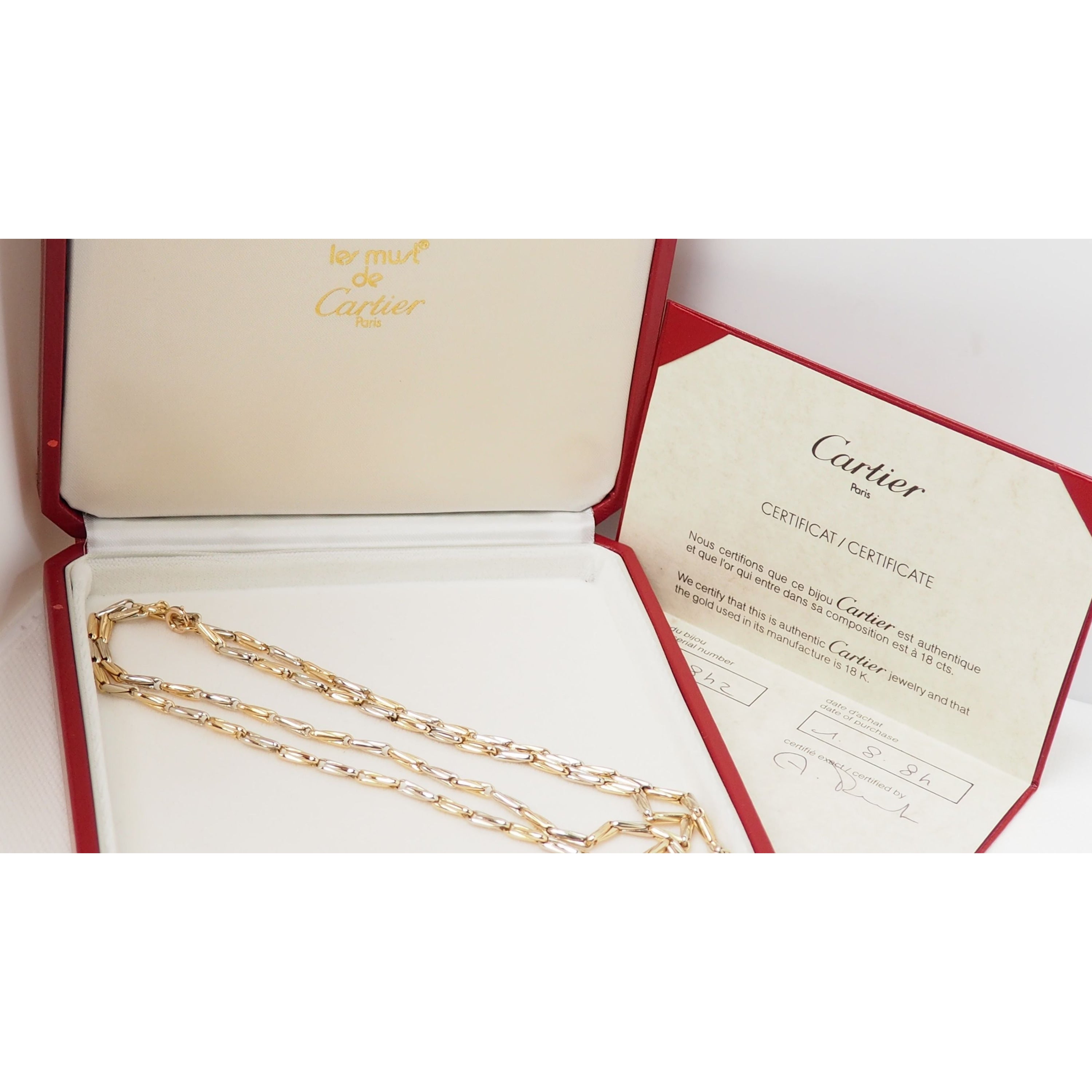 Cartier long necklace in yellow gold oatmeal 