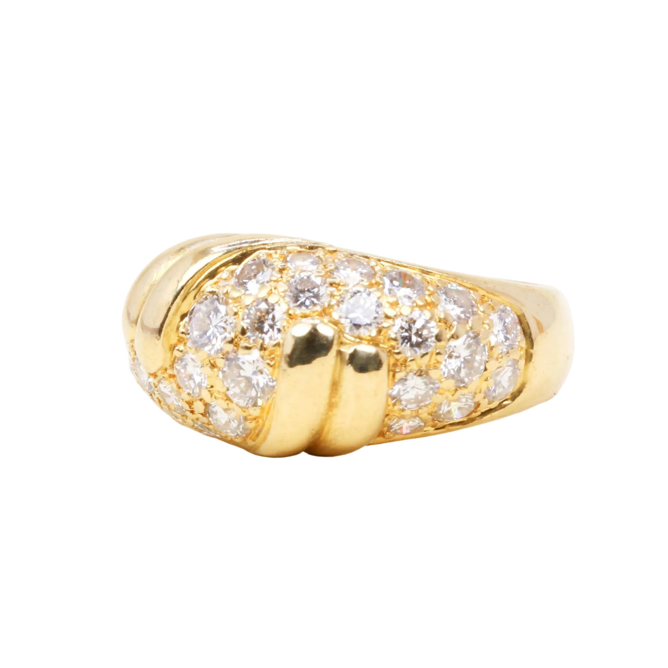Bague FRED Panthère en or jaune et diamants