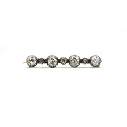 Broche - Or, Argent & Diamants