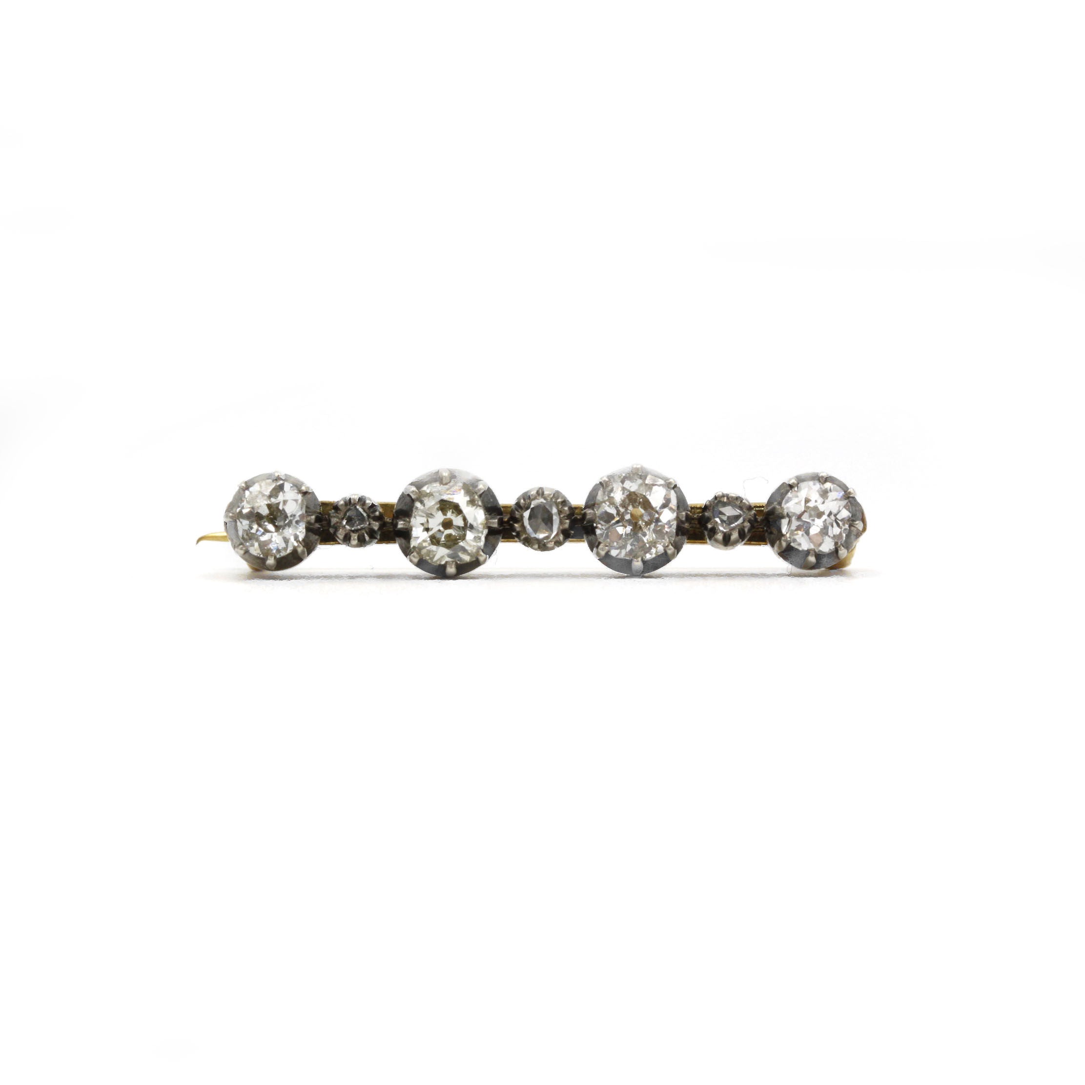 Broche - Or, Argent & Diamants