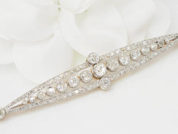 Broche Art Déco en or jaune et platine avec diamants