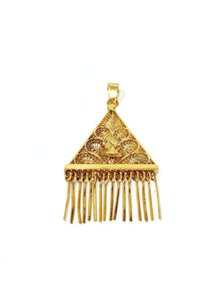 Pendentif En Or Champagne Filigrané