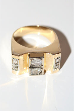 Bague Tank Diamants Taille Rose