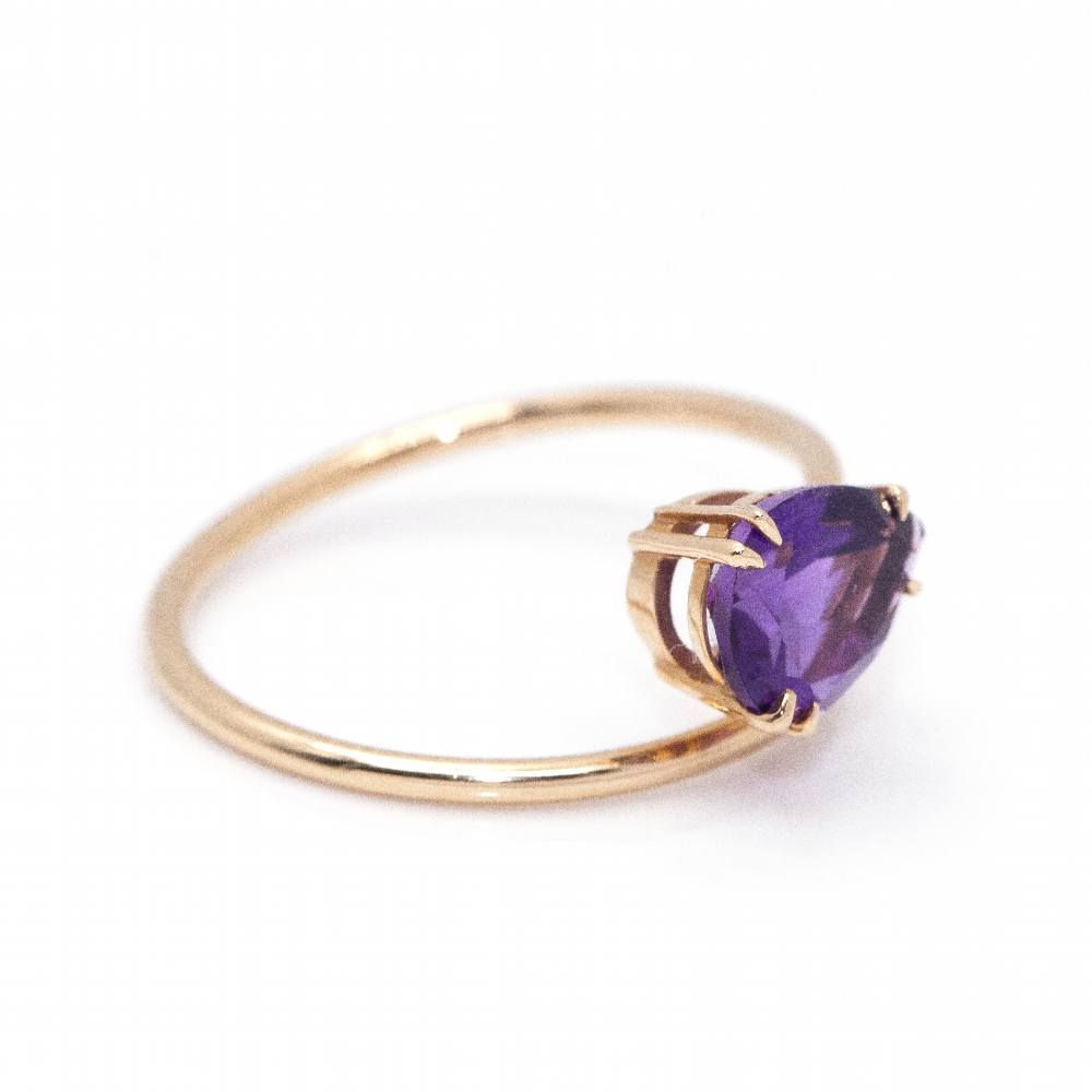 Ring RAY in amethyst and gold