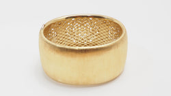 Two-tone gold and diamond cuff bracelet