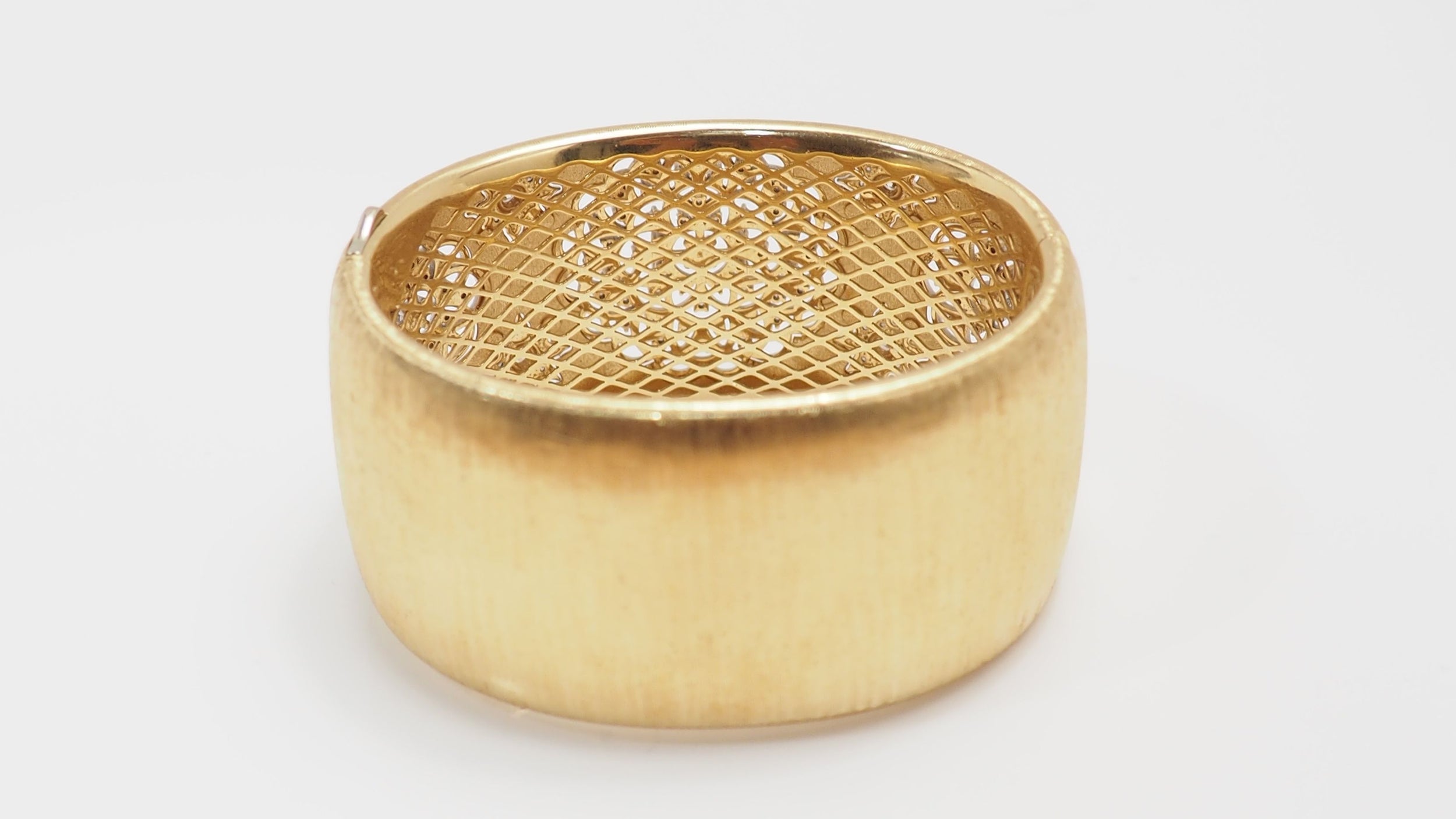 Two-tone gold and diamond cuff bracelet