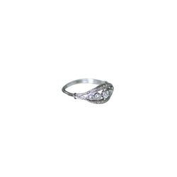 Ring Art Deco Headband diamonds on Platinum