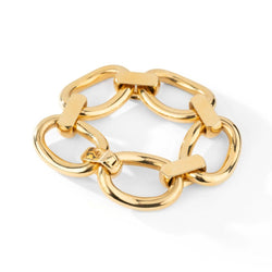 Flexible bracelet in yellow gold