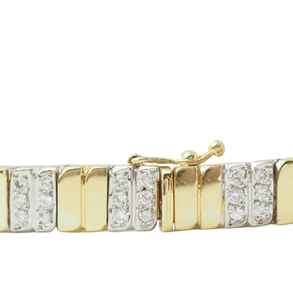 Bracelet Soft in yellow gold, white gold and diamonds.
