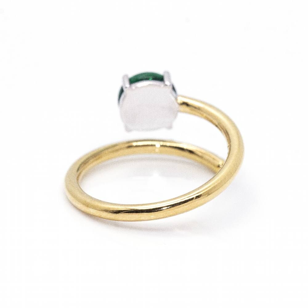 Ring RAY in yellow gold and emerald