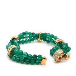 Van Cleef & ARPELS - Bracelet or jaune Chrysoprase et diamants