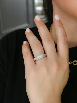 Bague jonc diamants 1 ct