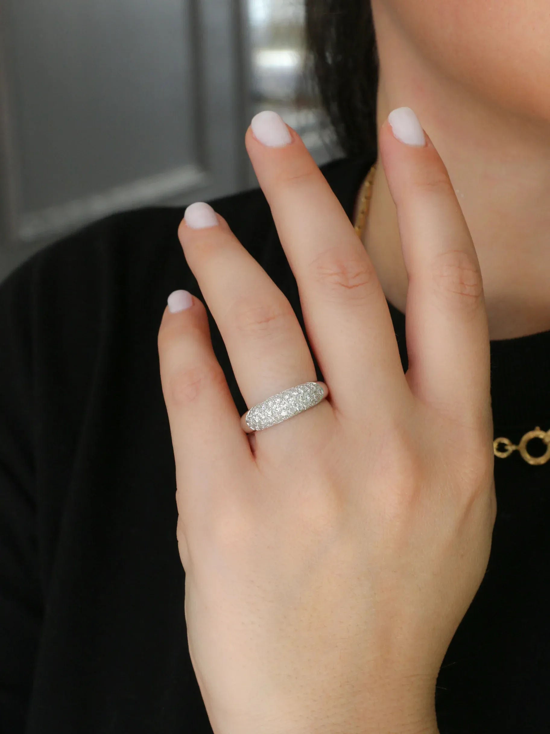 Bague jonc diamants 1 ct