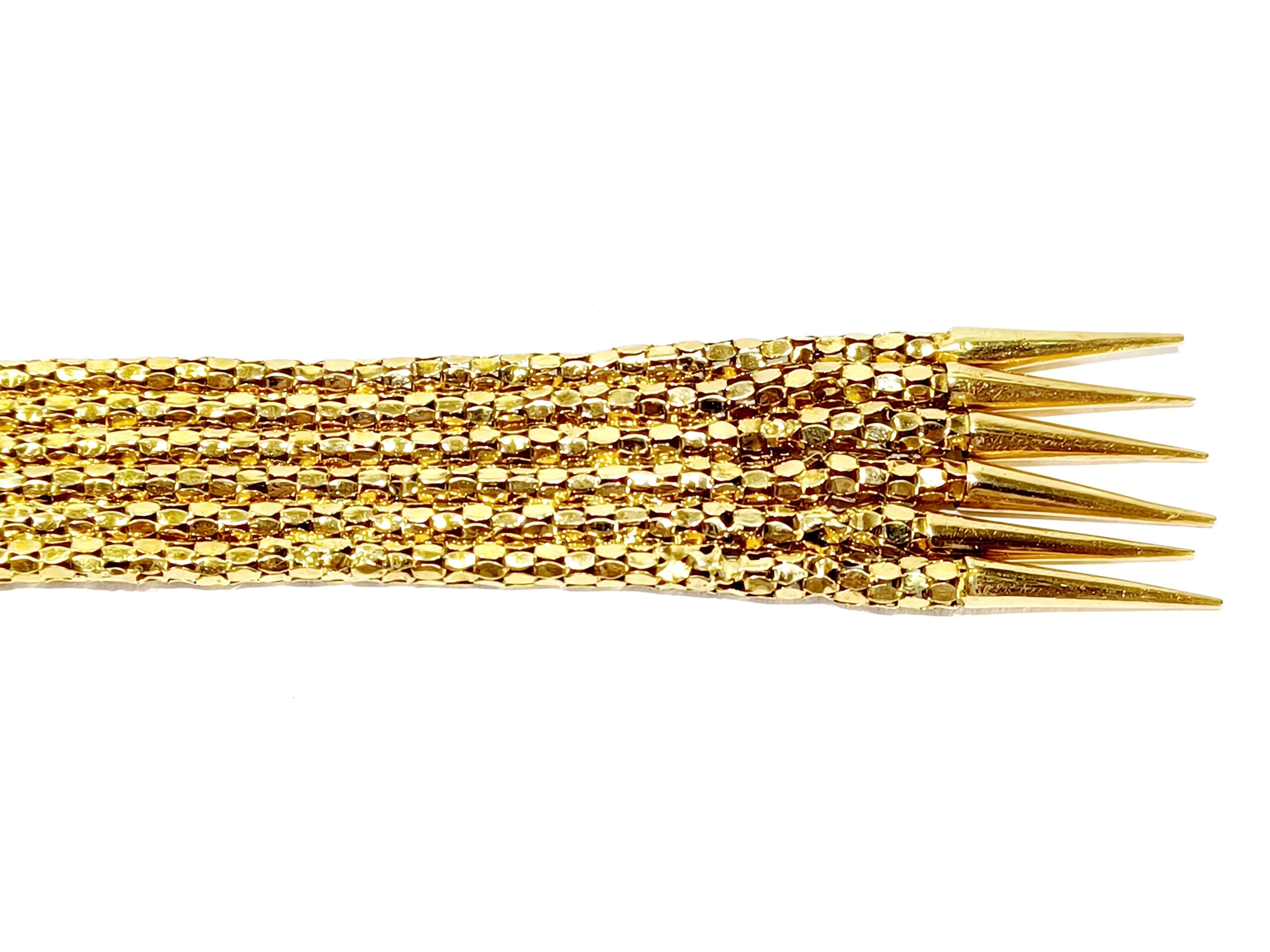 Bracelet Cuff in yellow gold and ruby