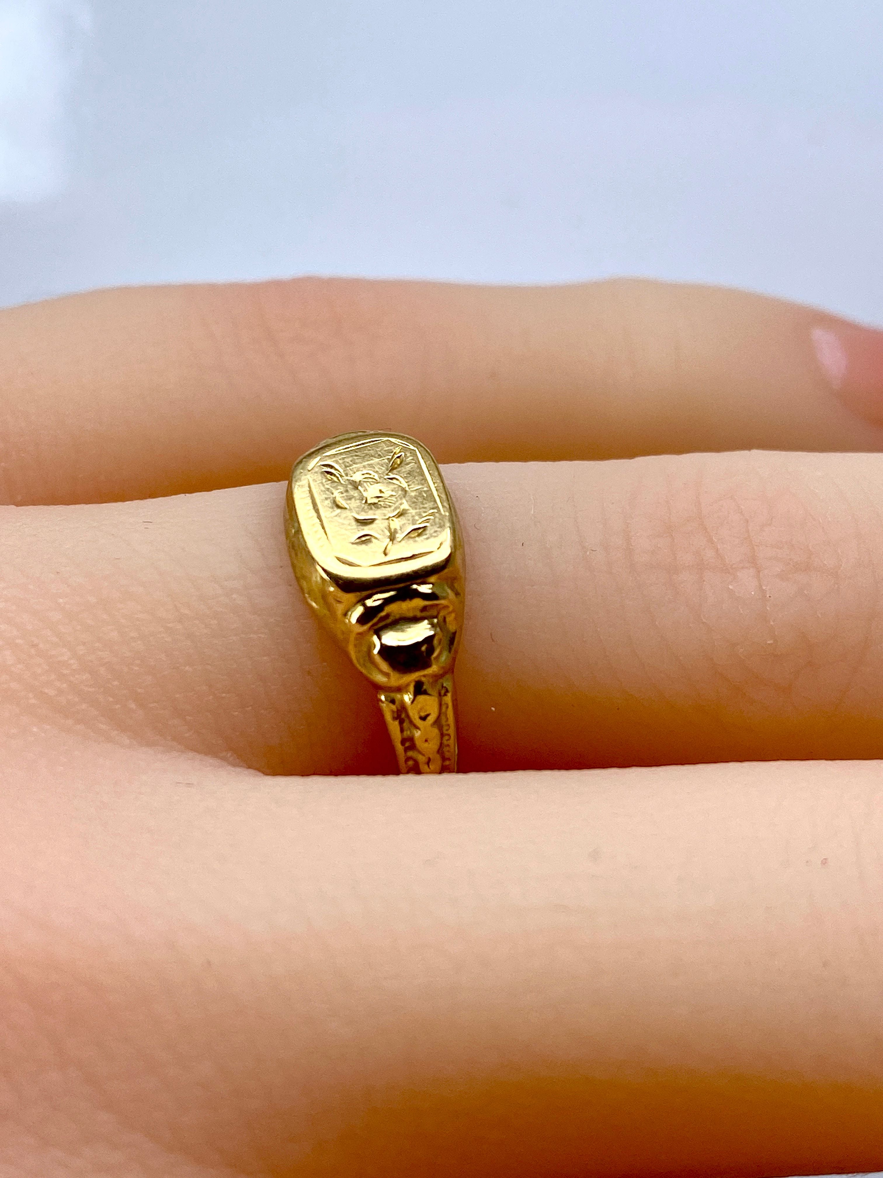 Bague Chevalière en or jaune