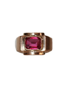 Bague Tank Rubis Verneuil