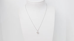 White gold and 1.40ct diamond solitaire necklace
