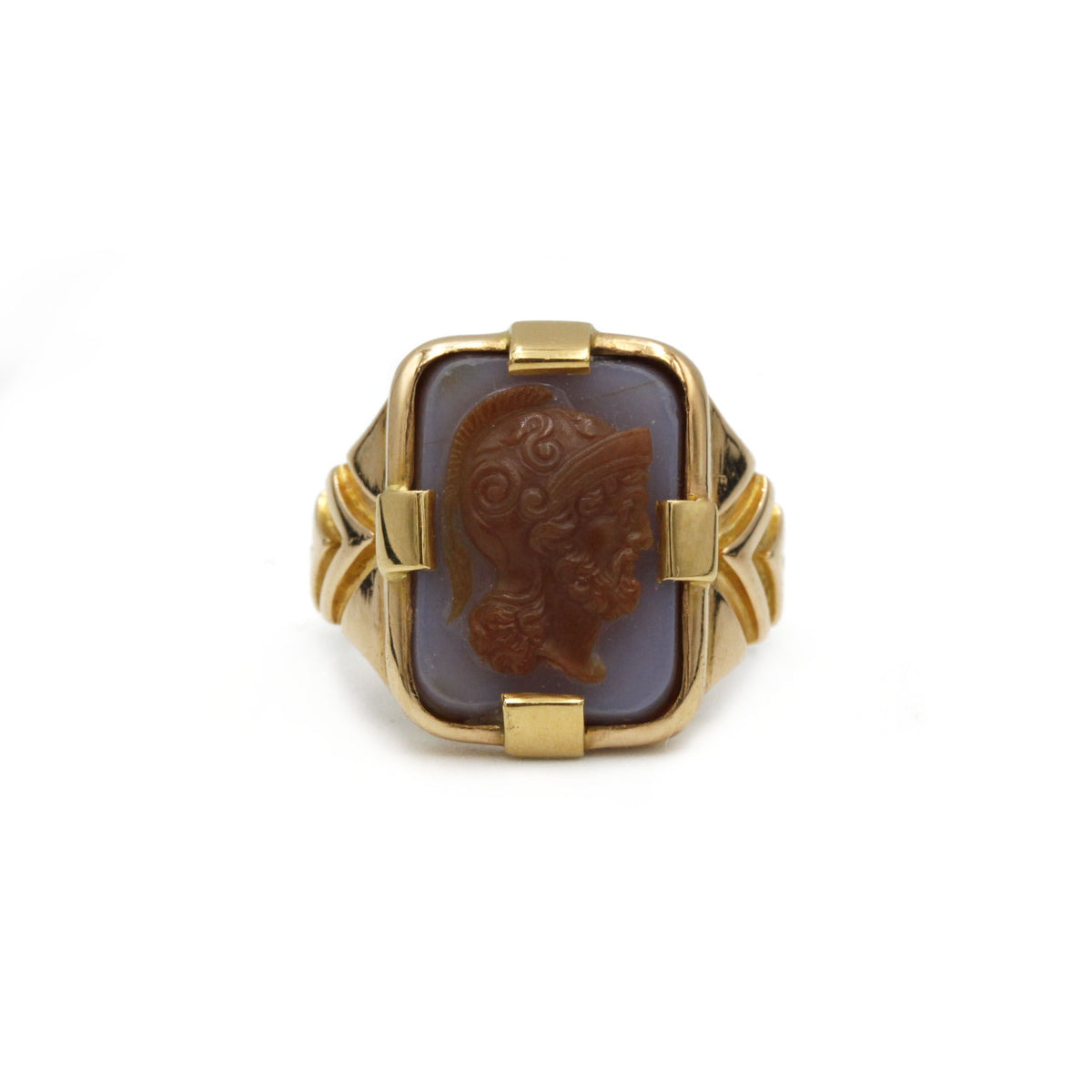 Bague Chevalière - Or & Camée Agate