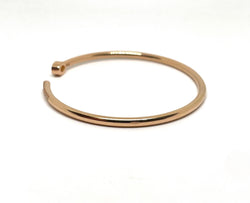 Bracelet jonc ouvert or rose et diamants