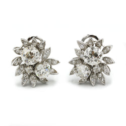 Boucles d'oreilles - Or, Platine & Diamants