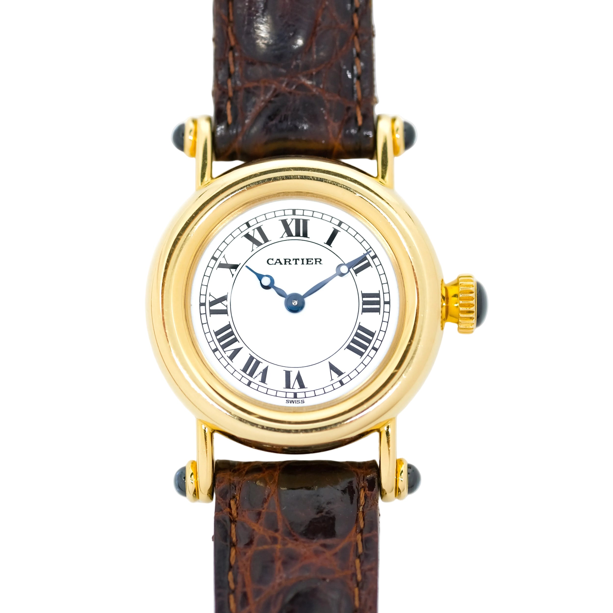 Montre CARTIER Diabolo en or jaune et saphir