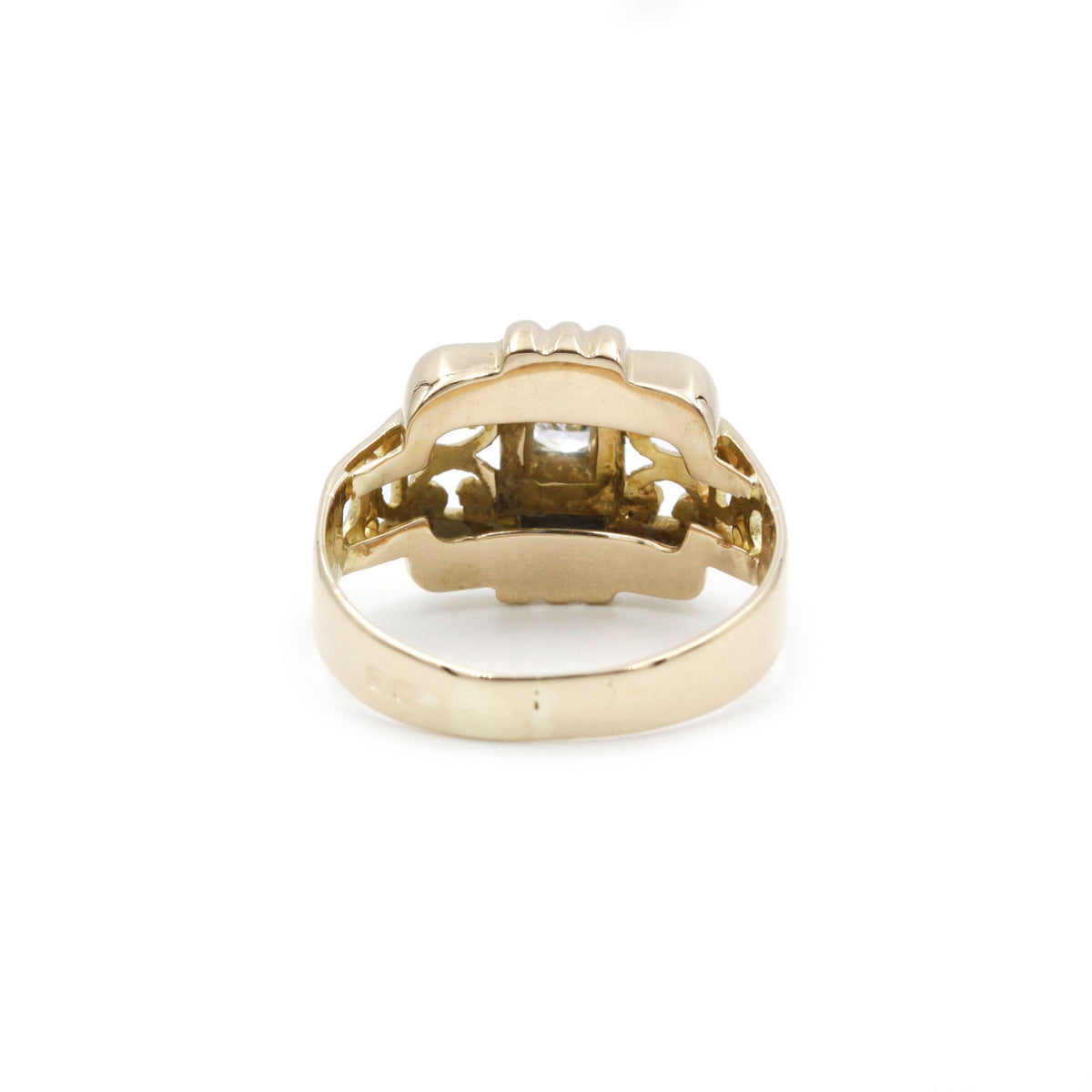 Bague - Or, Platine Et Diamant