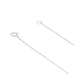 Collier maille jaseron en or blanc et diamant