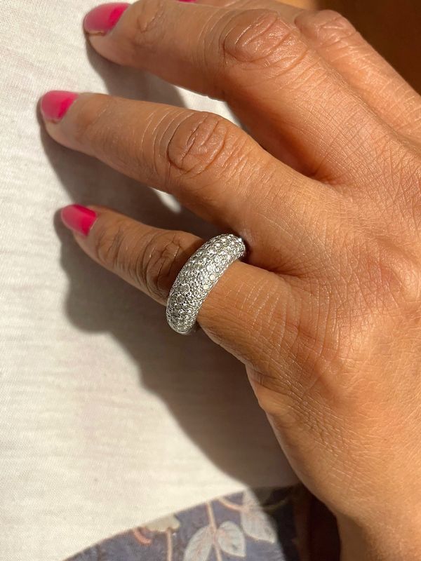 Bague CHAUMET Anneau diamants en or blanc