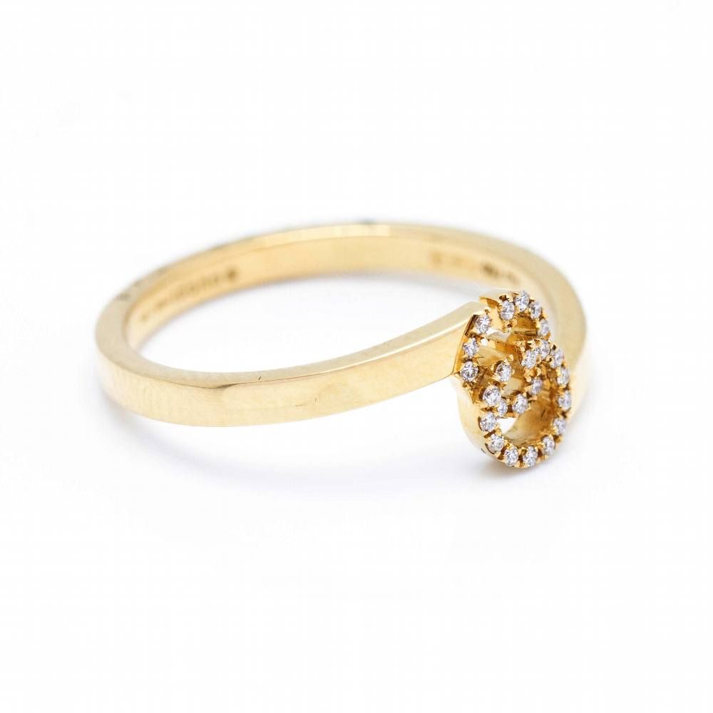 Bague GUCCI en or jaune avec diamants d'occasion