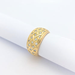 Bague en or jaune et diamants