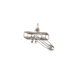 Pendentif CARTIER aéroplane en platine et diamants