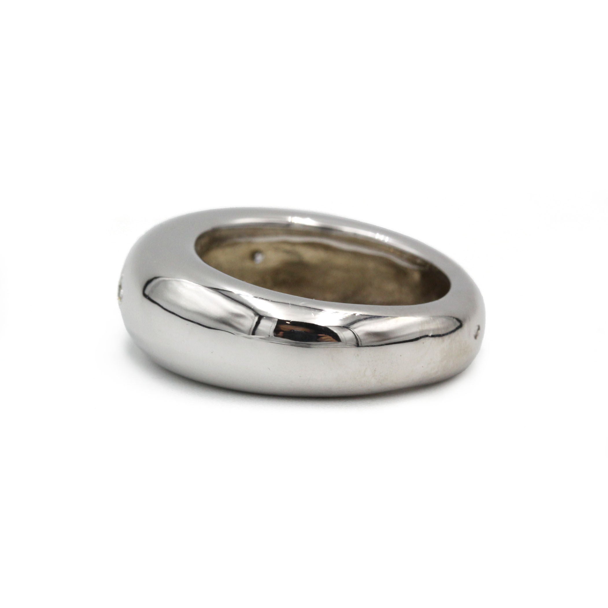 Bague Jonc en or blanc diamants