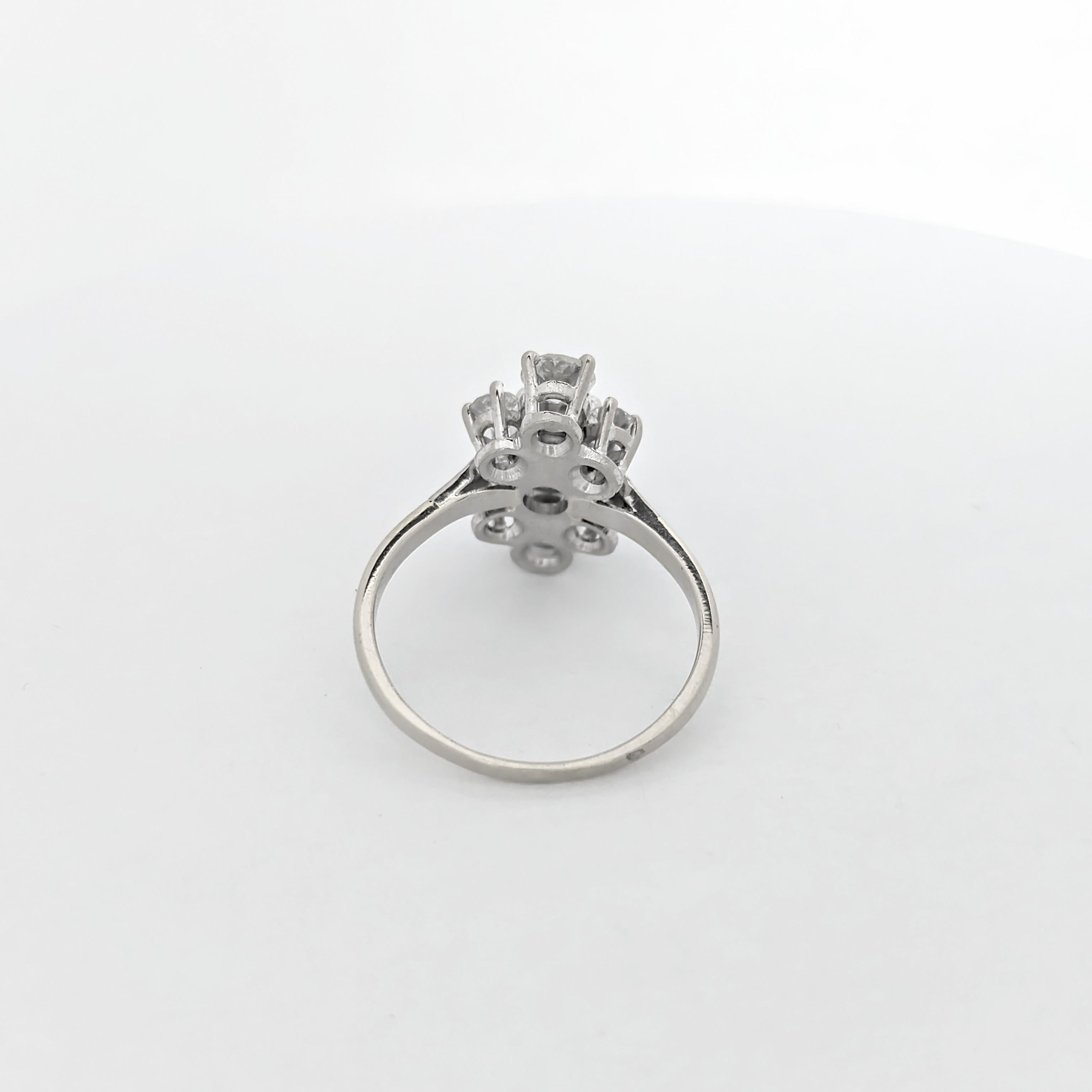 Bague en or blanc et diamants