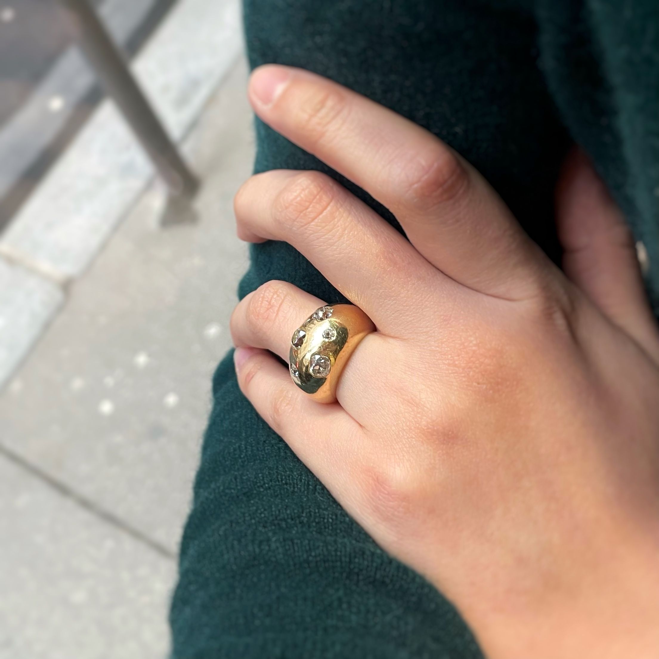 Ring Rush in yellow gold and diamonds