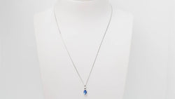 Collier en or blanc, tanzanite et diamants