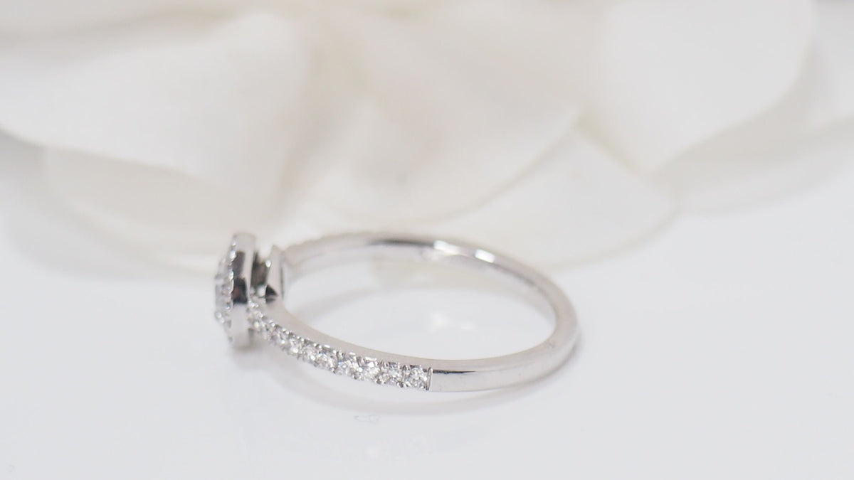Messika solitaire ring in white gold and diamonds